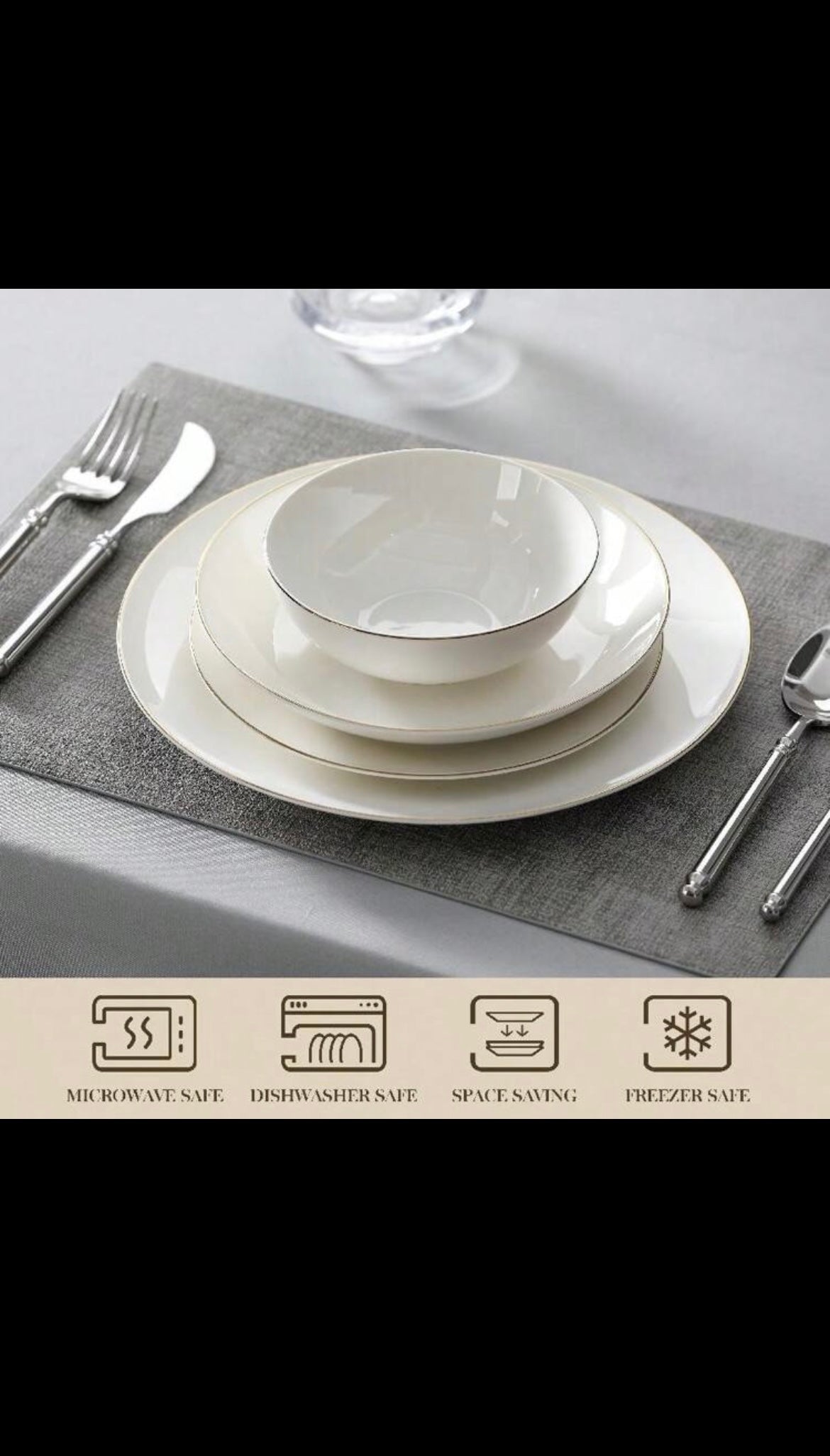 Dinner plates Malacasa 16pcs