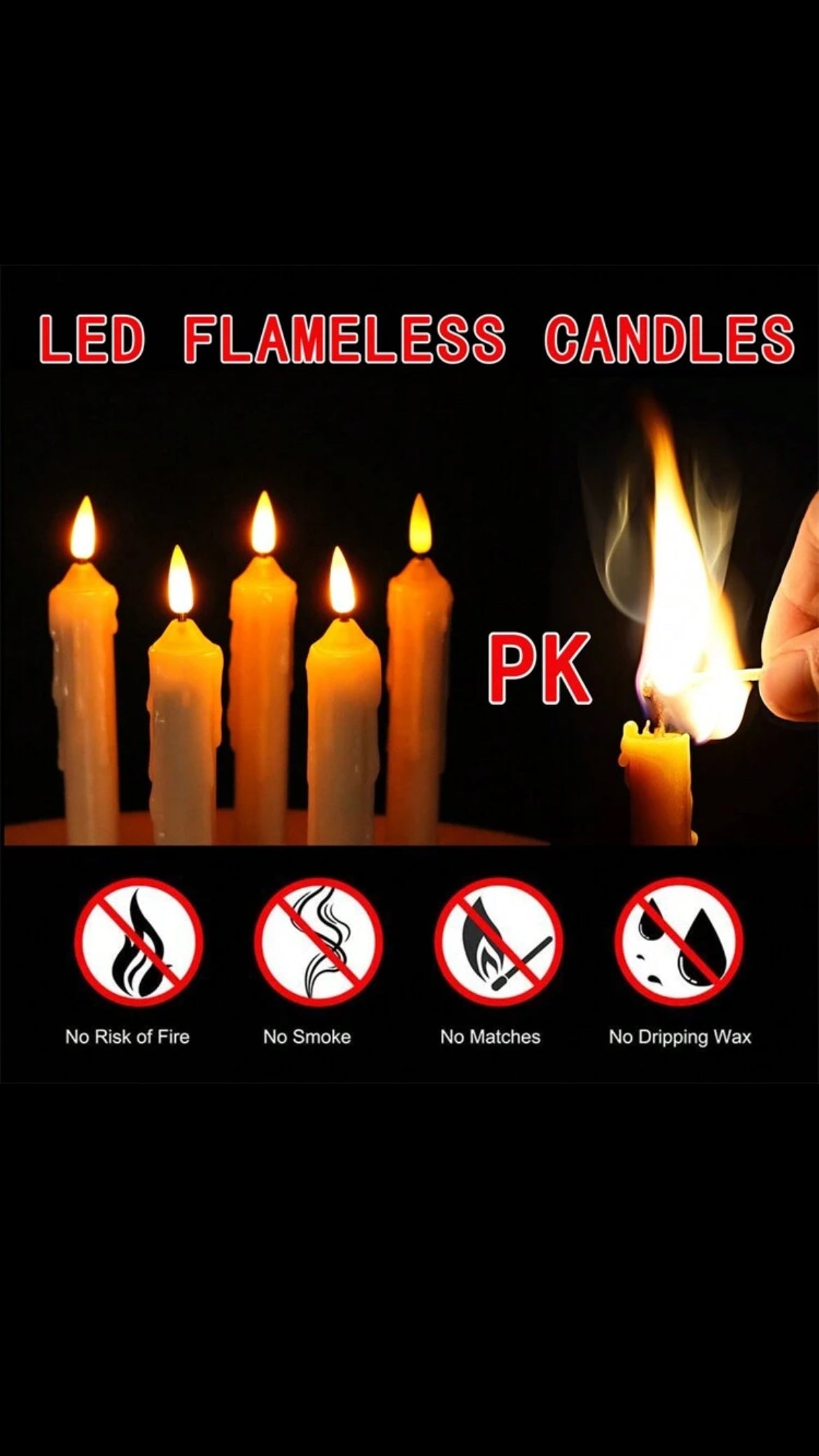 Drip Wax Flamess Candles